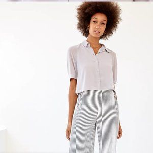 Aritzia Wilfred Henrietta Shirt Crop Button up top